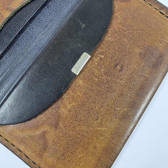 Tooled Embossed Leather Wallet Bi-Fold Checkbook Long Vintage Heritage - Picture 5 of 13